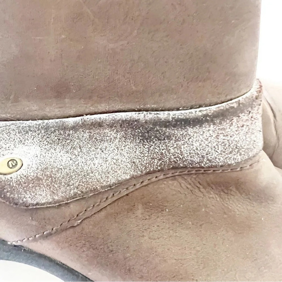 Merrell Luxe Mid 5” Ankle Boot Brown Leather Women’s Size 7.5 Brushed Metallic - Picture 9 of 12